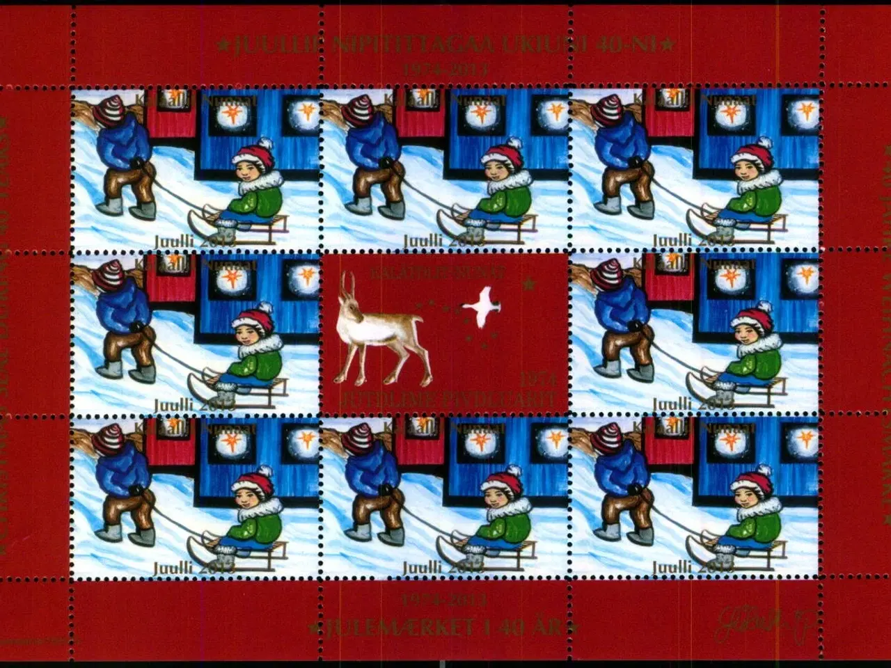 Billede 1 - Grønland Miniark Jul 2013 - Takket