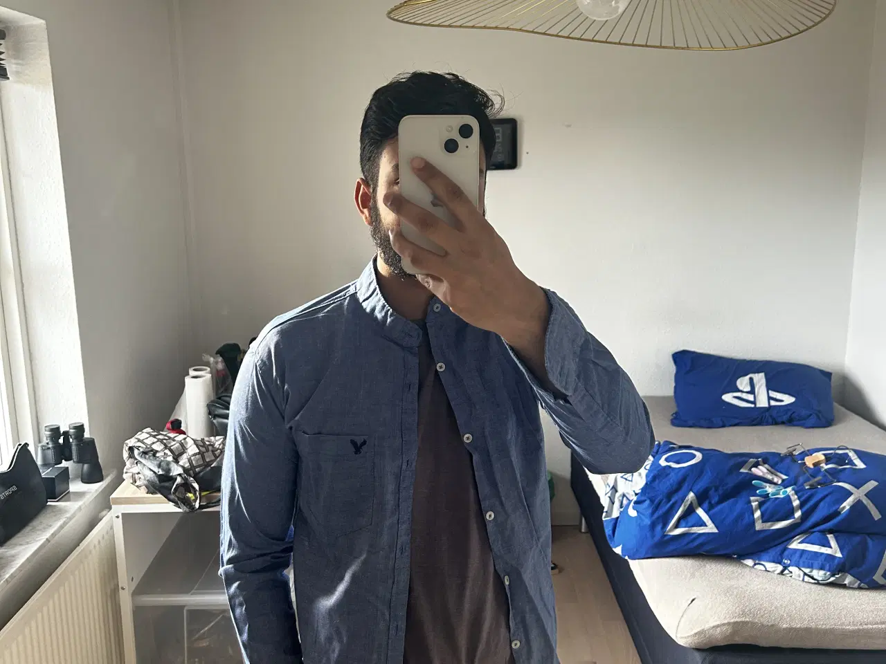 Billede 5 - Blå   skjorte – str. XL