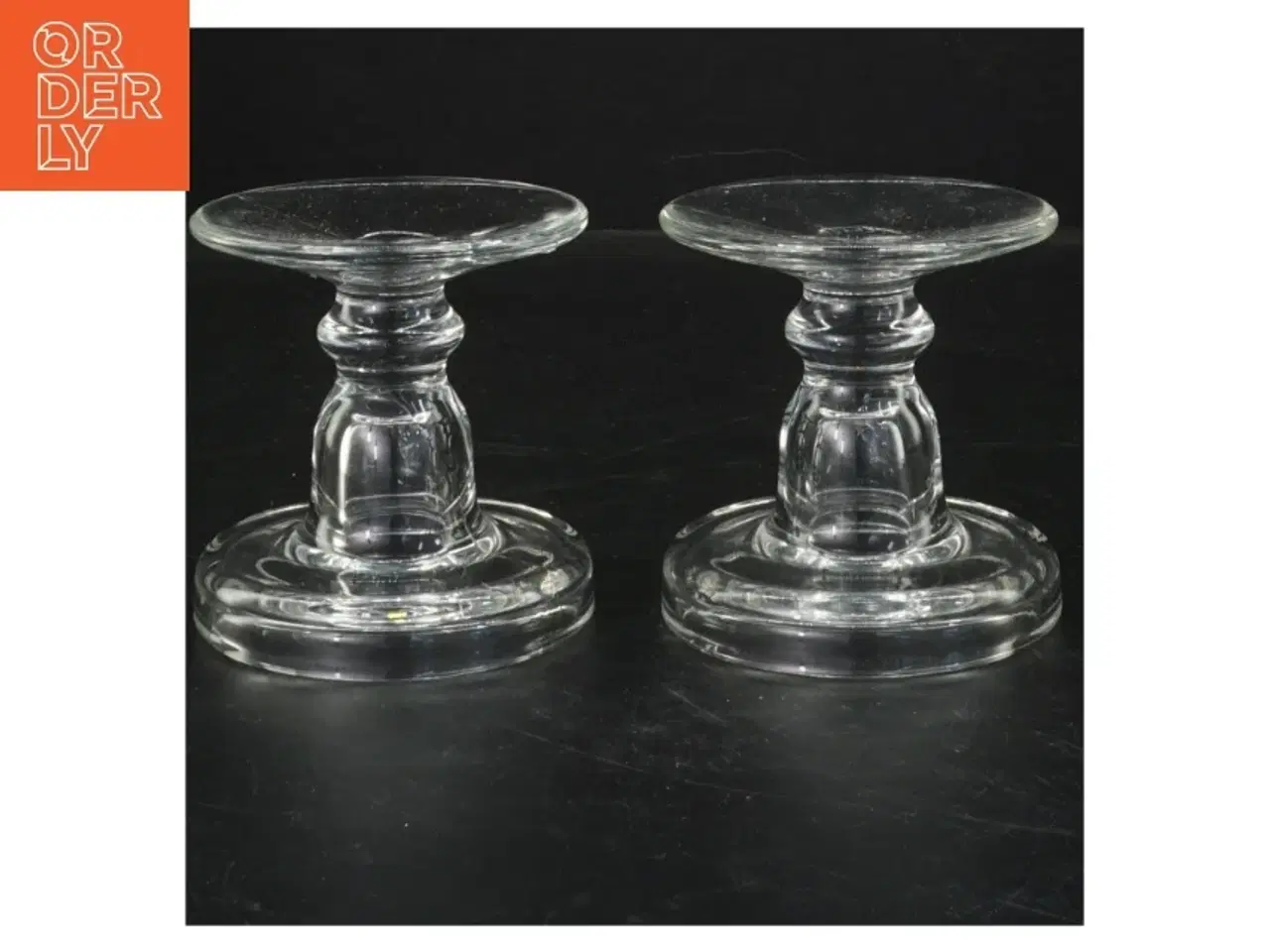 Billede 2 - Glas lysestager, 2 styk (str. 8 cm. 2 styk)