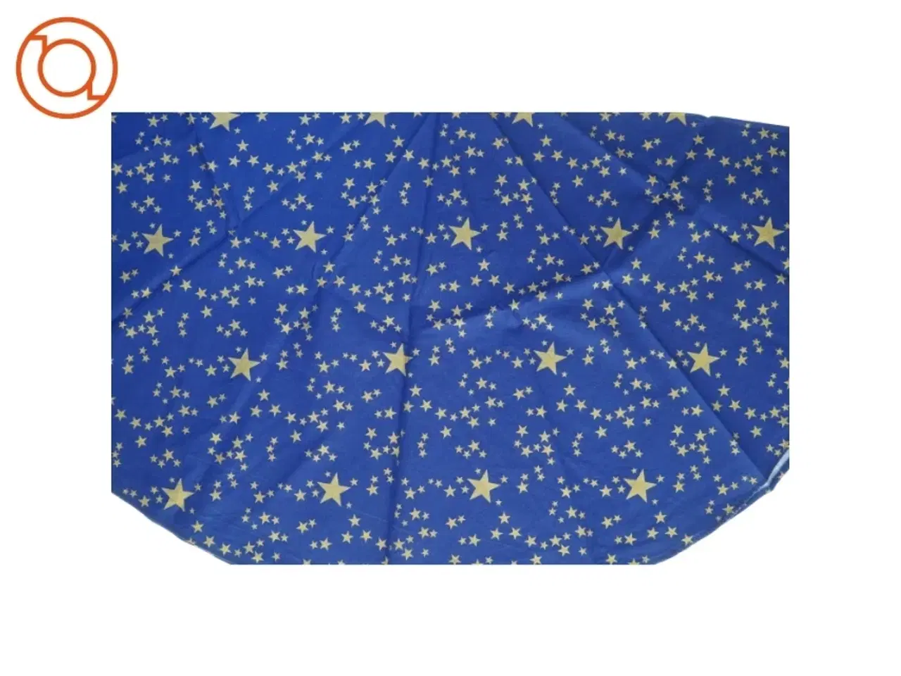 Billede 1 - Blåt stof med guldstjerne mønster (str. 150 cm)