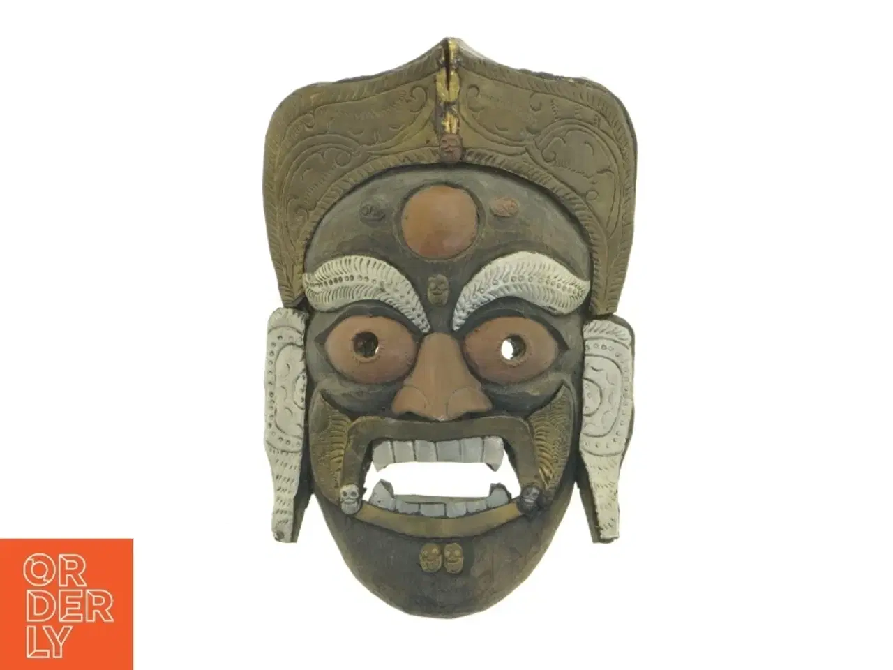Billede 1 - Traditionel træmaske (str. 26 x 17 x 6,5 cm)