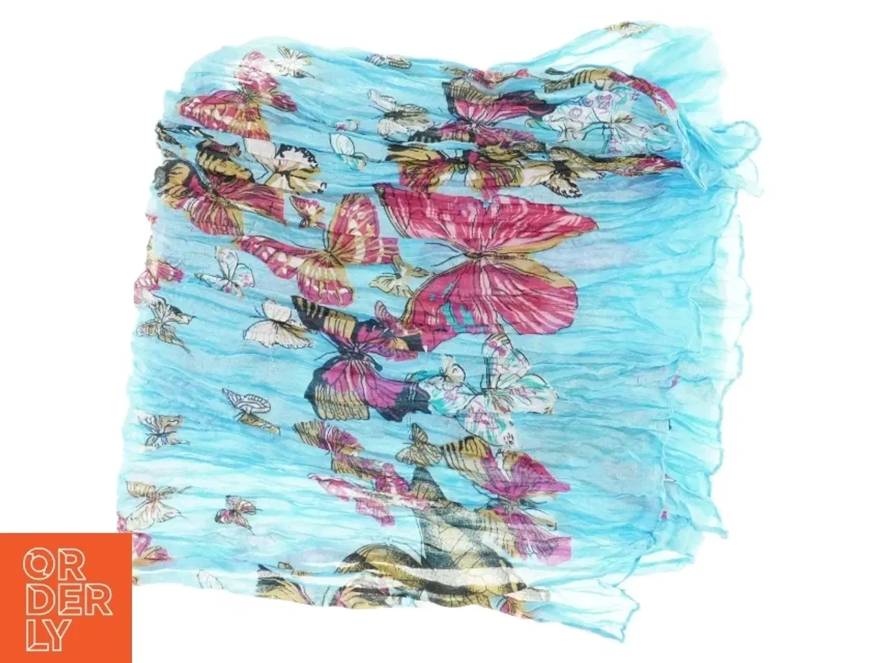Billede 1 - Sommerfugle. Tørklæde (str. 170 x 50 cm)