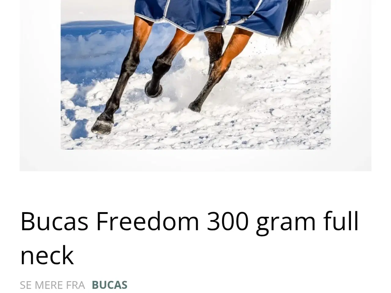 Billede 2 - Bucas Freedom 300 g full neck vinterdækken