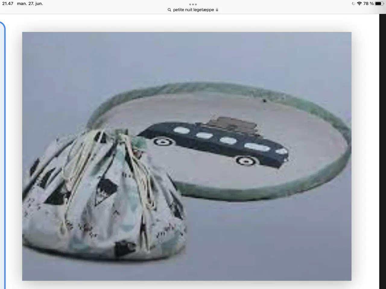 Billede 1 - Legetæppe til baby med pose til legetøj NYT