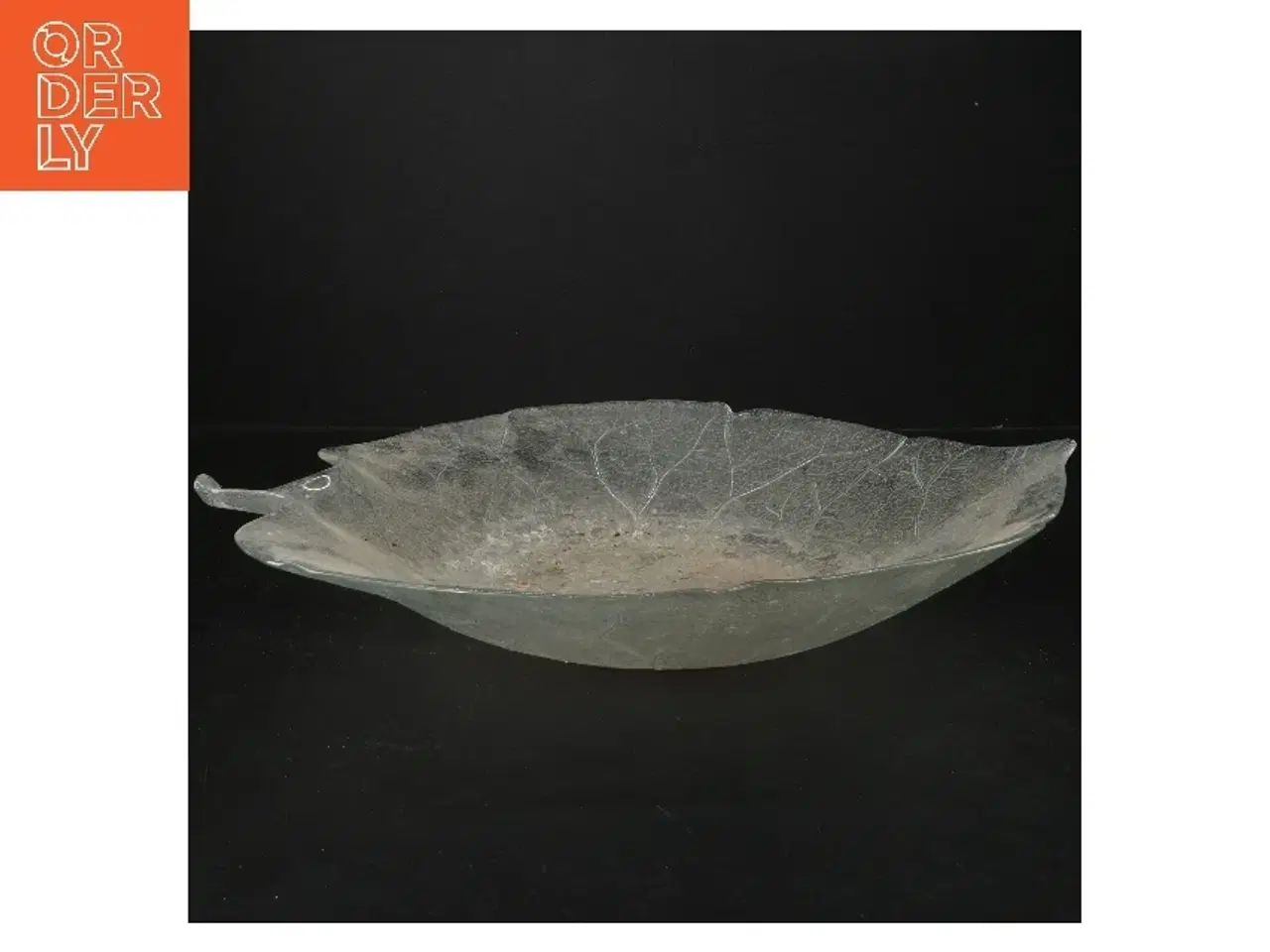 Billede 1 - Stor dekorativ skål formet som et blad (str. Ø 38 cm)
