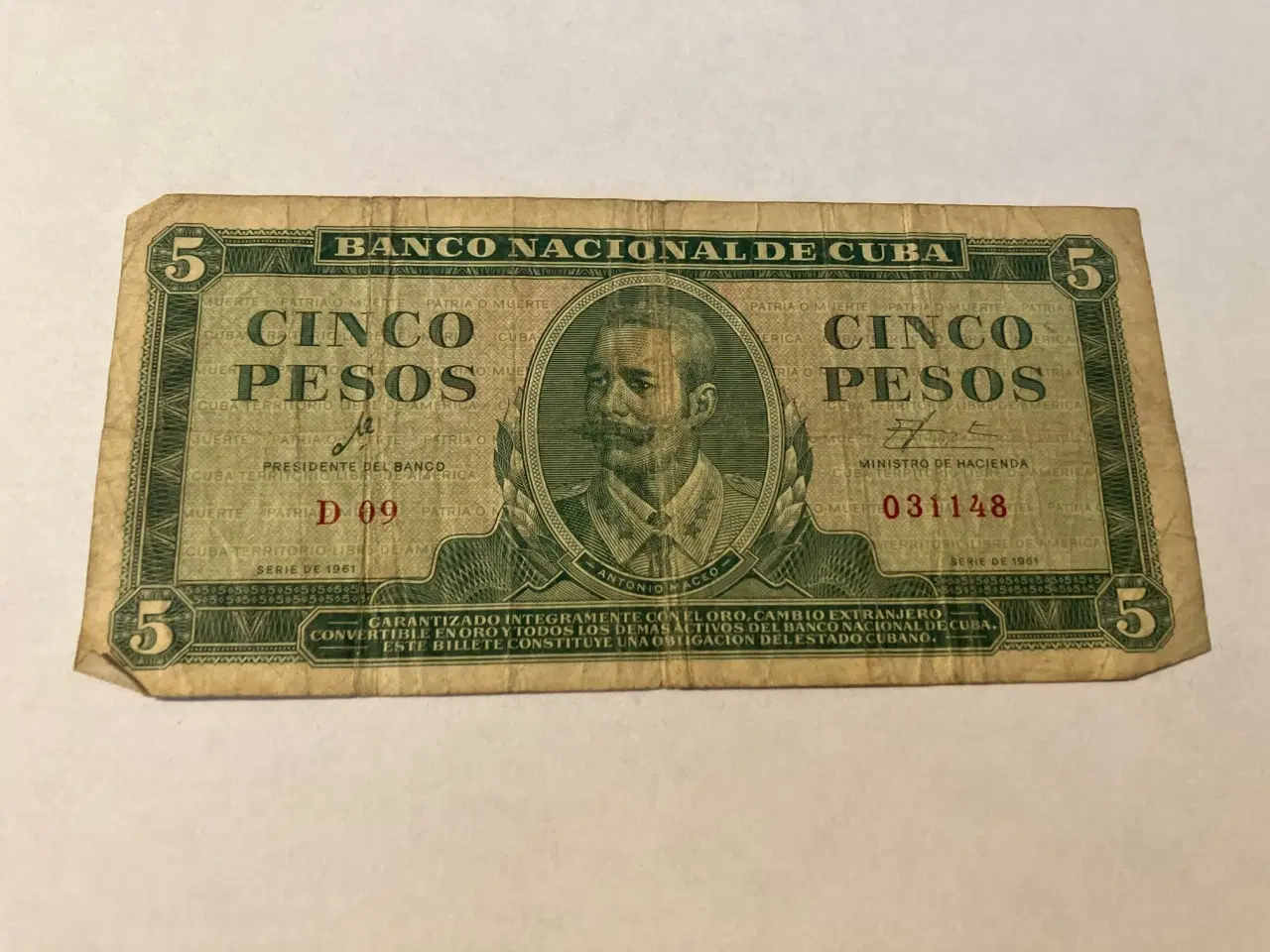 Billede 1 - 5 Pesos 1961 Cuba