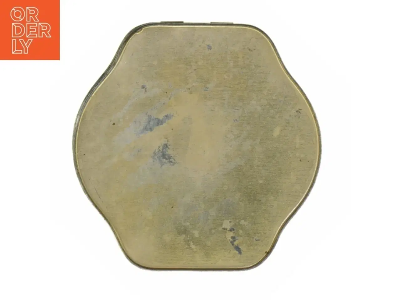 Billede 4 - Antik Engelsk metaldåse 1920&#39;erne med blomstermotiv (str. 16,5 x 16,5 x 7 cm)
