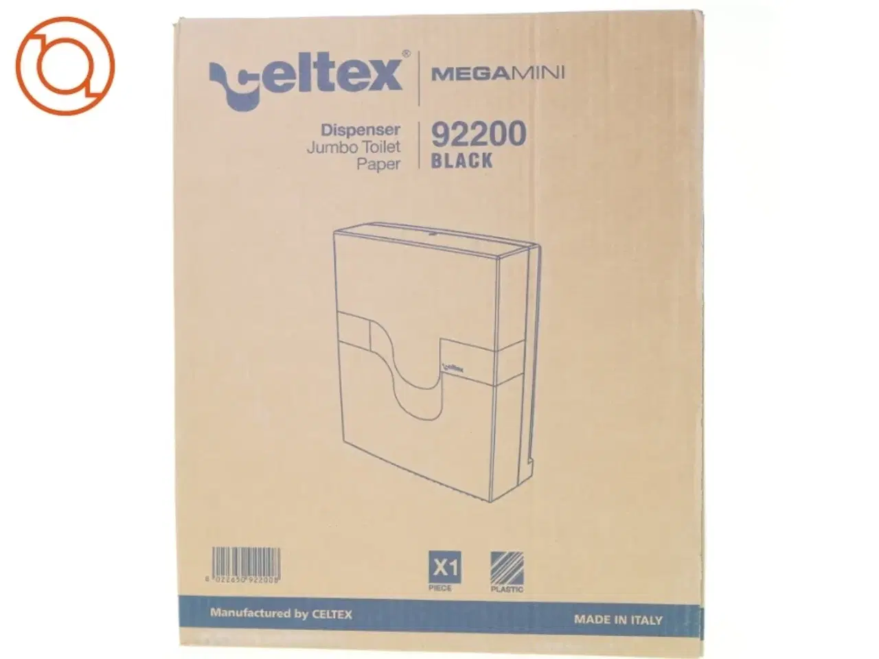Billede 2 - Dispenser jumbo toilet paper mega mini 9 2 2 0 0 black fra Celtex (str. Niogtredve x 33 x 13)
