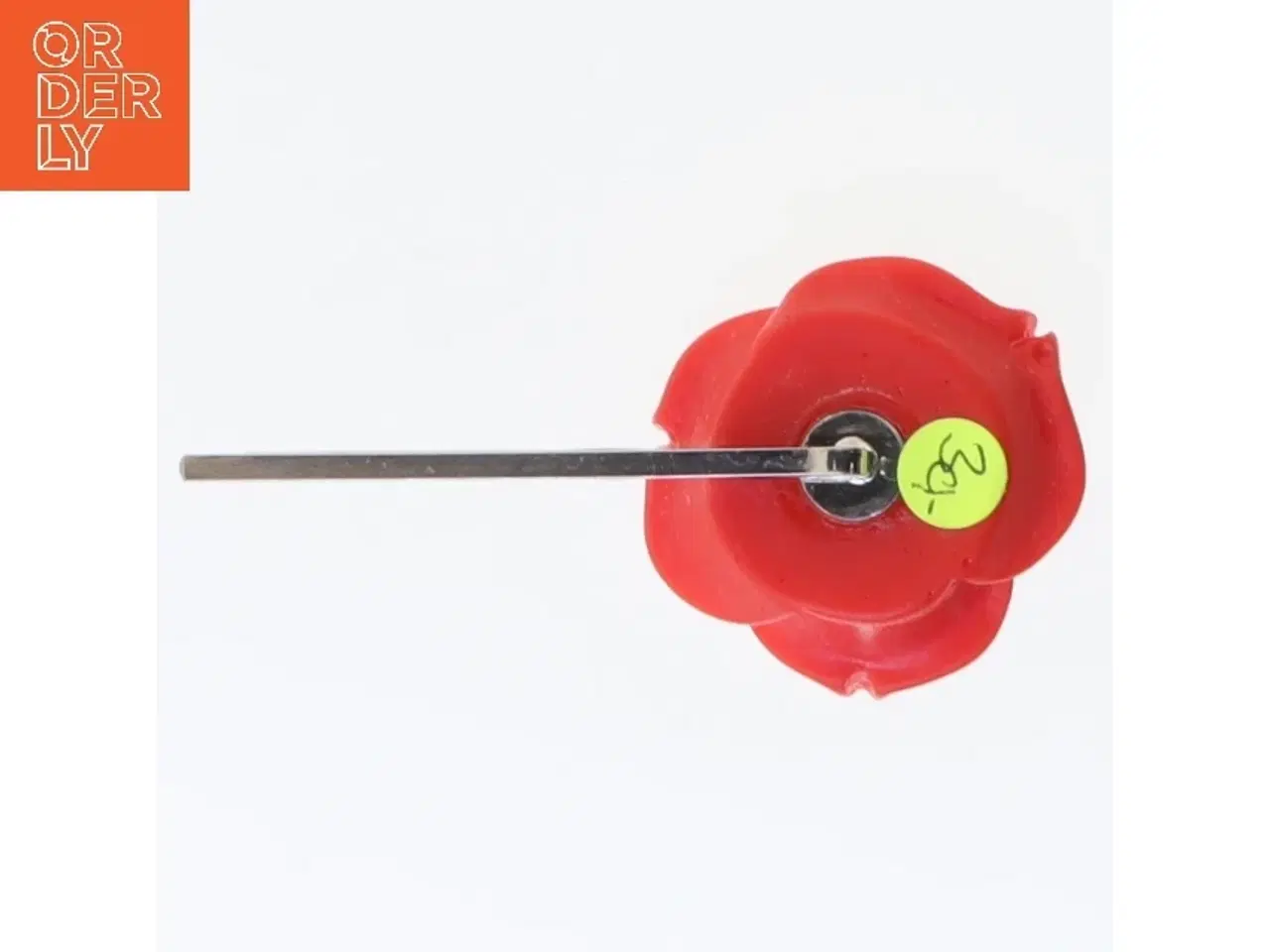 Billede 2 - Rød rosen hårnål (str. 6,5 cm)