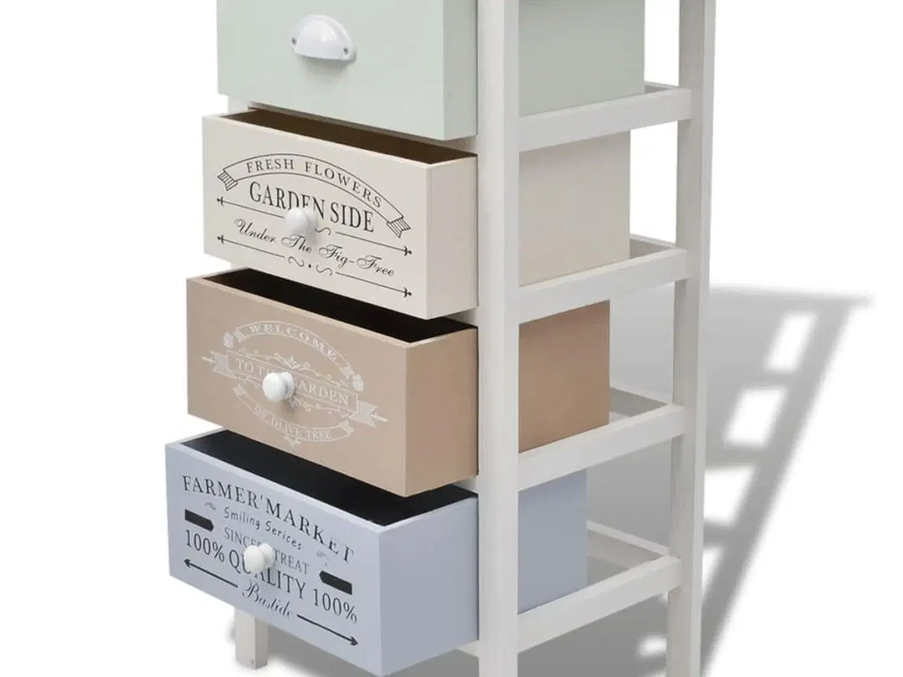 Billede 4 - Fransk skuffeskab 4 skuffer træ