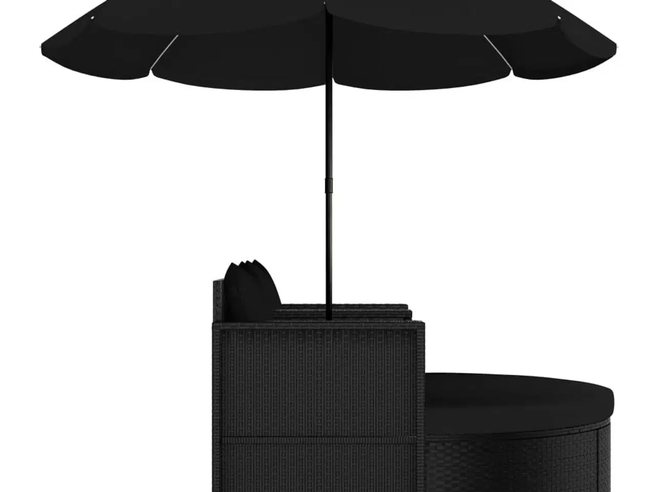 Billede 5 - Liggestol med hynde polyrattan sort