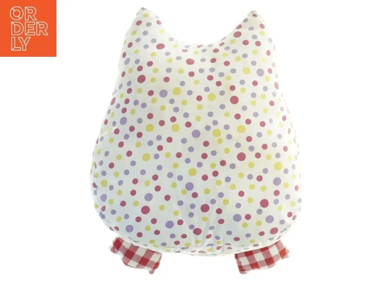Billede 3 - Ugleformet pude med prikker (str. 30 x 24 cm)