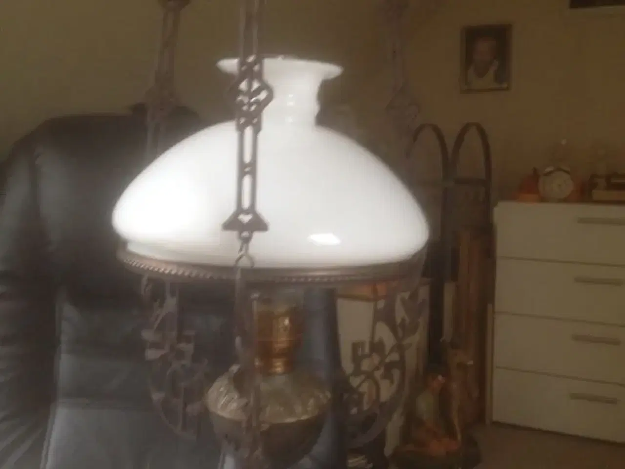 Billede 1 - 2stk lamper lampe olie ca 100 år