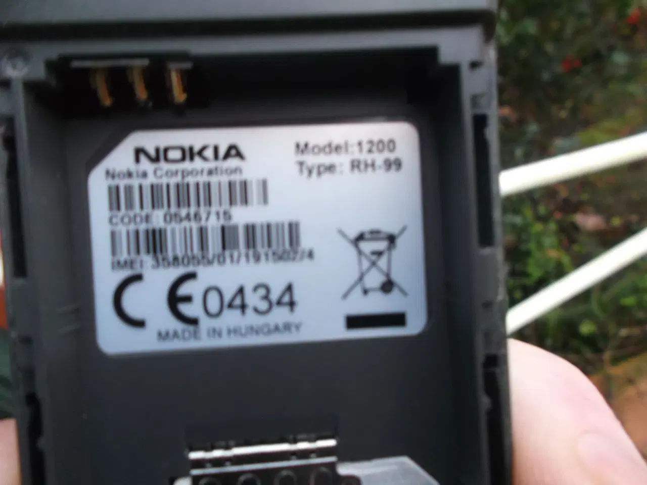 Billede 4 - Nokia 1200 mobiltelefon. Solid og stabil GSM mobil