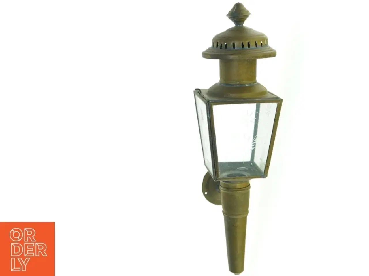 Billede 1 - Antik udendørslampe (str. 39 x 11 cm)