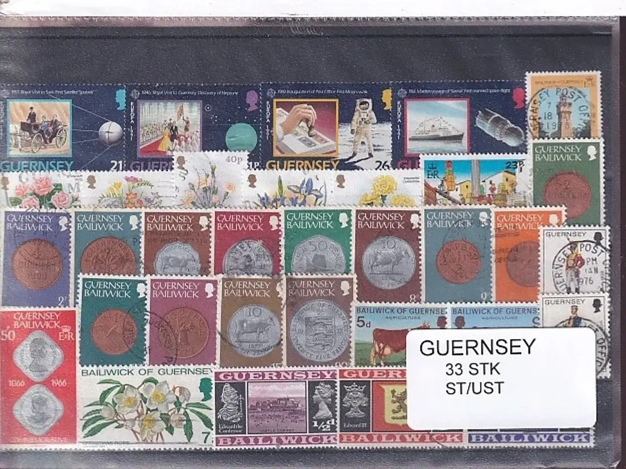 Billede 1 - Guernsey - 33 Stk. - Stemplet/Ustemplet