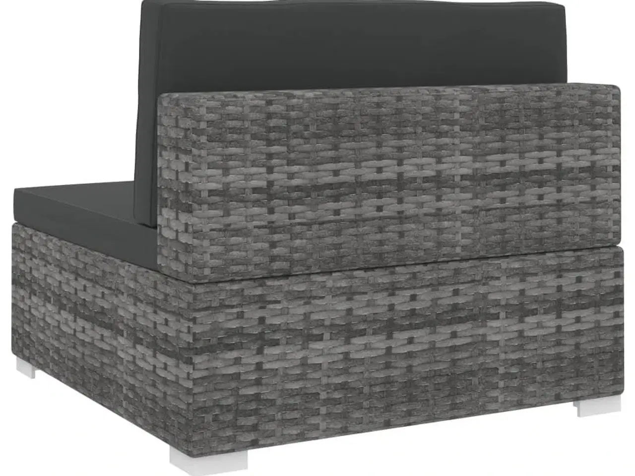Billede 4 - Midtersæde til sofa 1 stk. med hynder polyrattan grå
