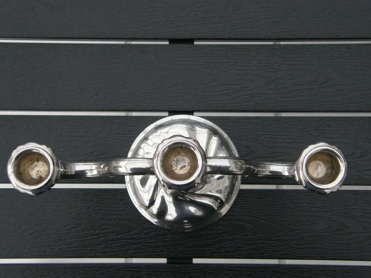 Billede 4 - Antik  3 armet sølvlysestage.