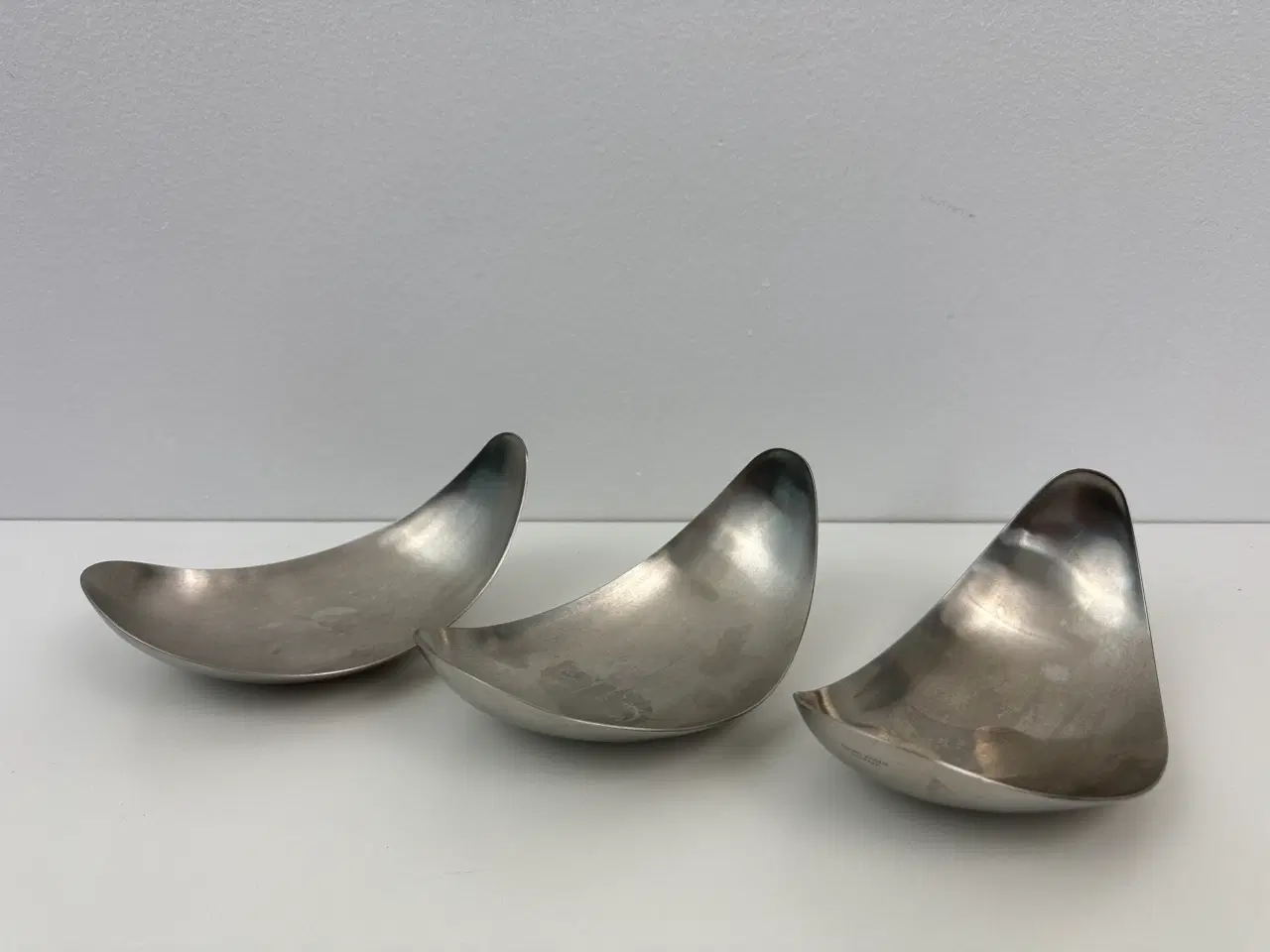 Billede 1 - 3 stk. Georg Jensen 'leaf' skåle