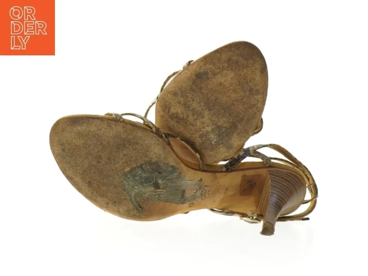 Billede 3 - Unisa højhælede slangeskindssandaler (str. 39 )