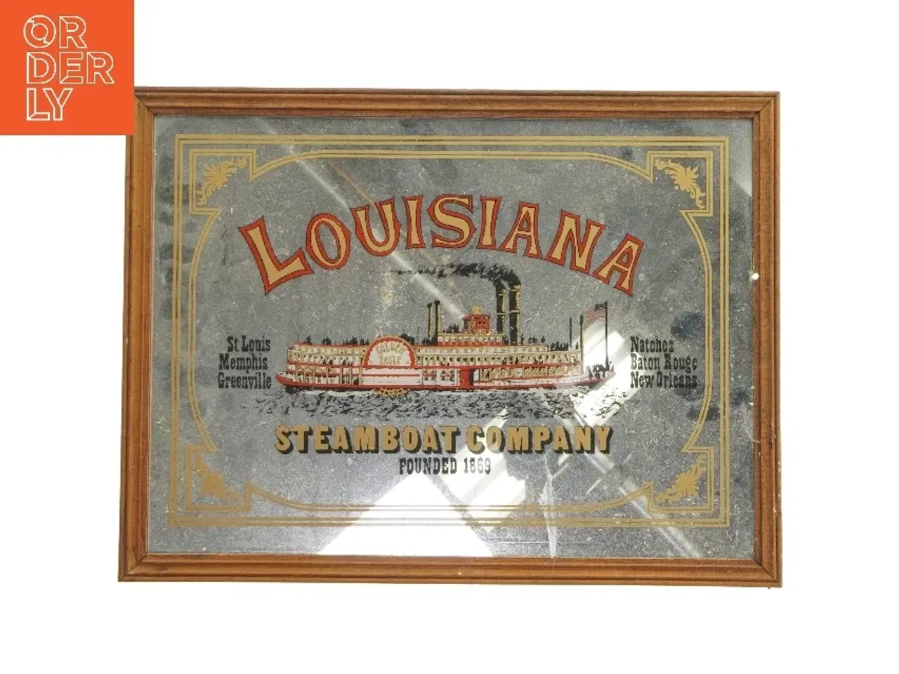 Billede 1 - Vintage Louisiana Steamboat Company spejl (str. 40x30 cm)