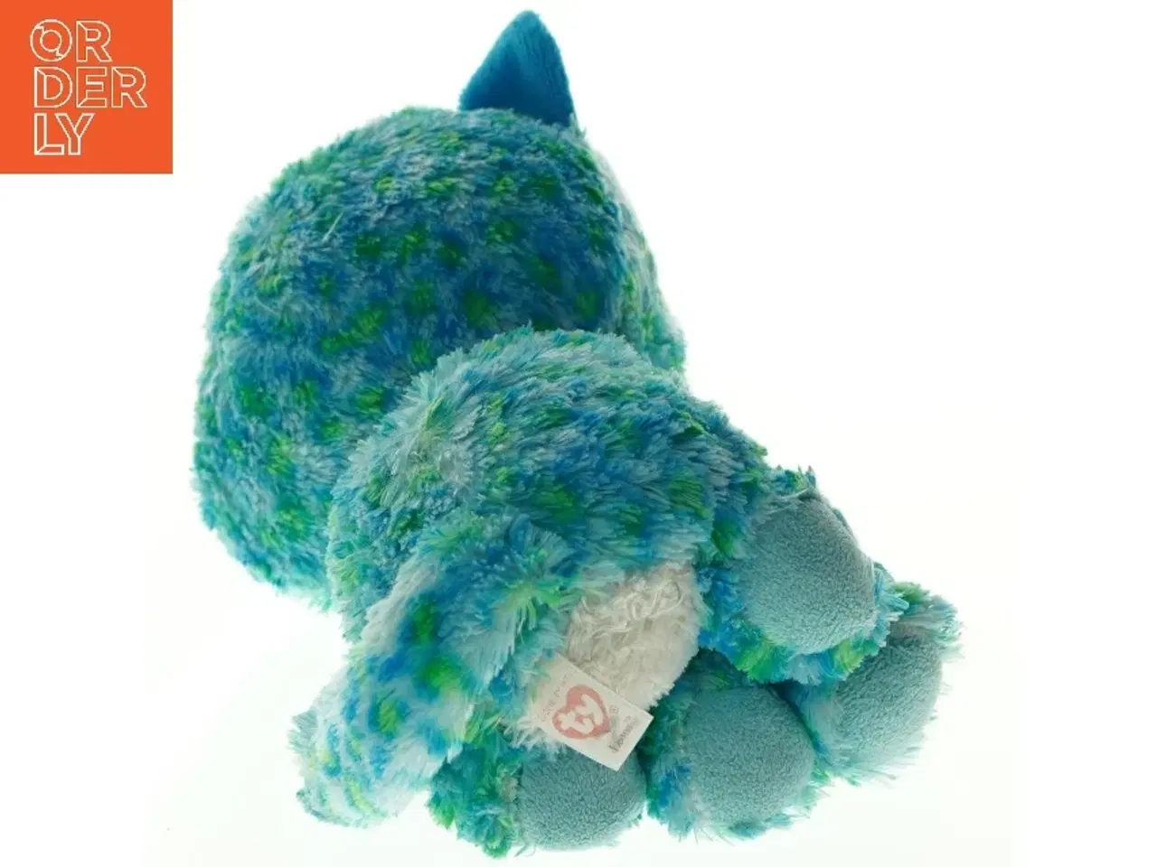 Billede 2 - Blå plysbamse fra Ty (str. 22 x 10 cm)