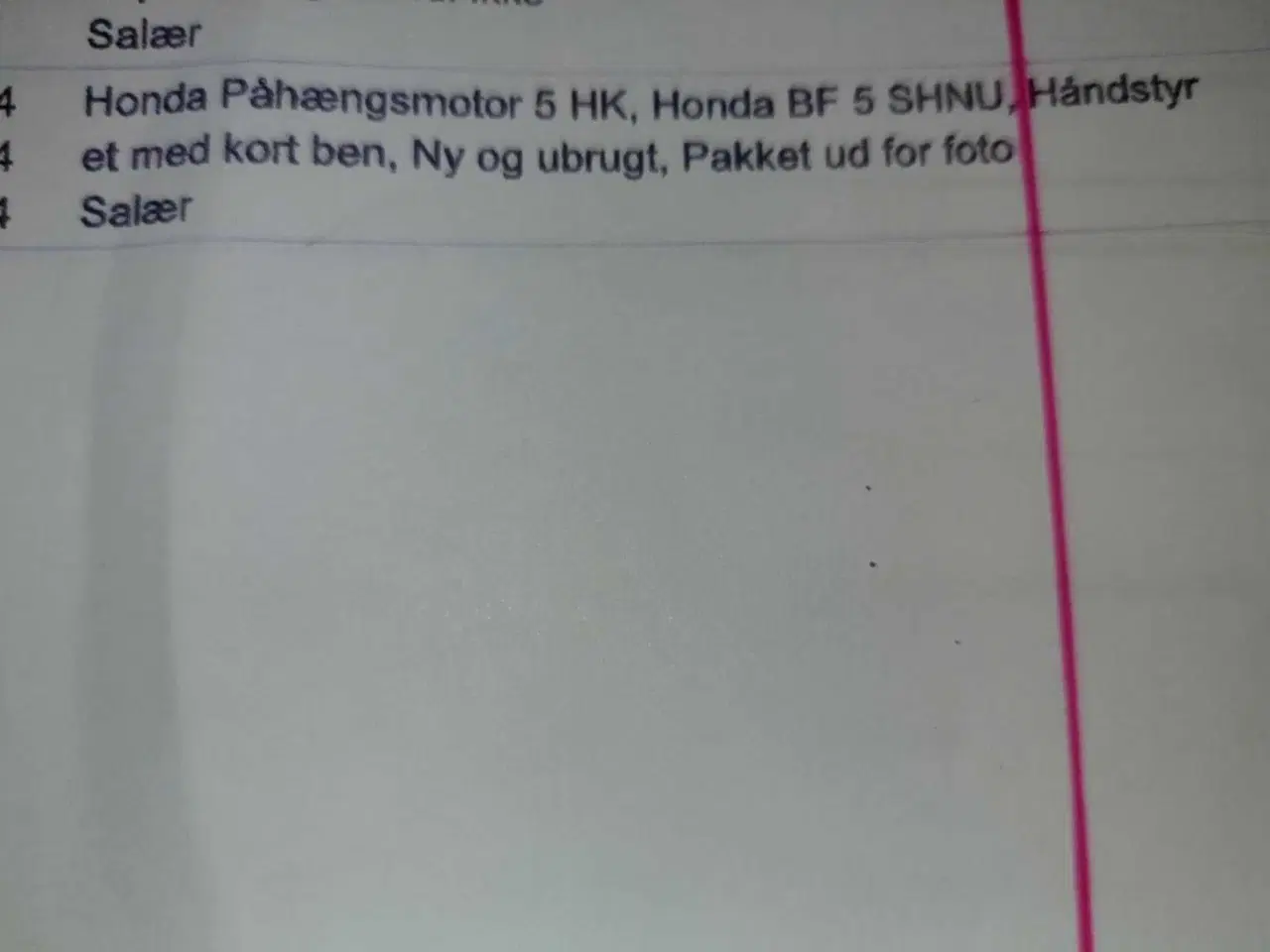 Billede 4 - Påhængsmotor Honda 5 hk