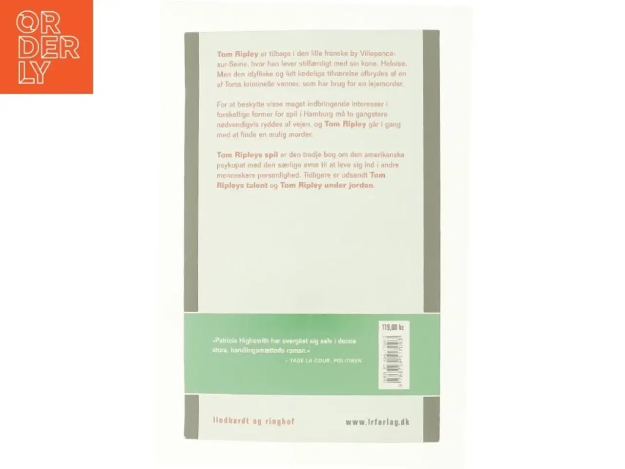 Billede 2 - Tom Ripleys spil af Patricia Highsmith (Bog)