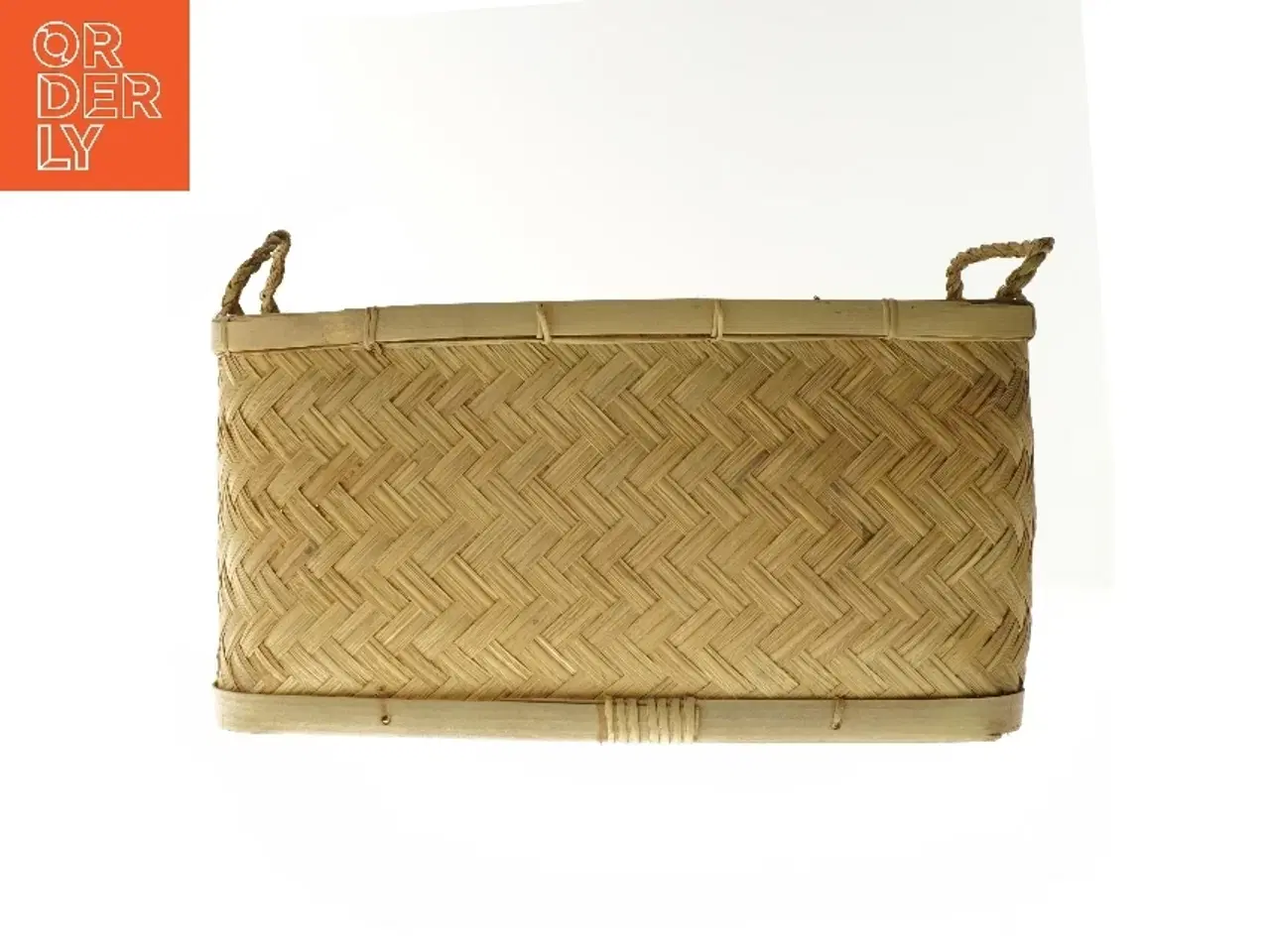 Billede 1 - Flettet opbevaringskurv (str. 19x36x26 cm)