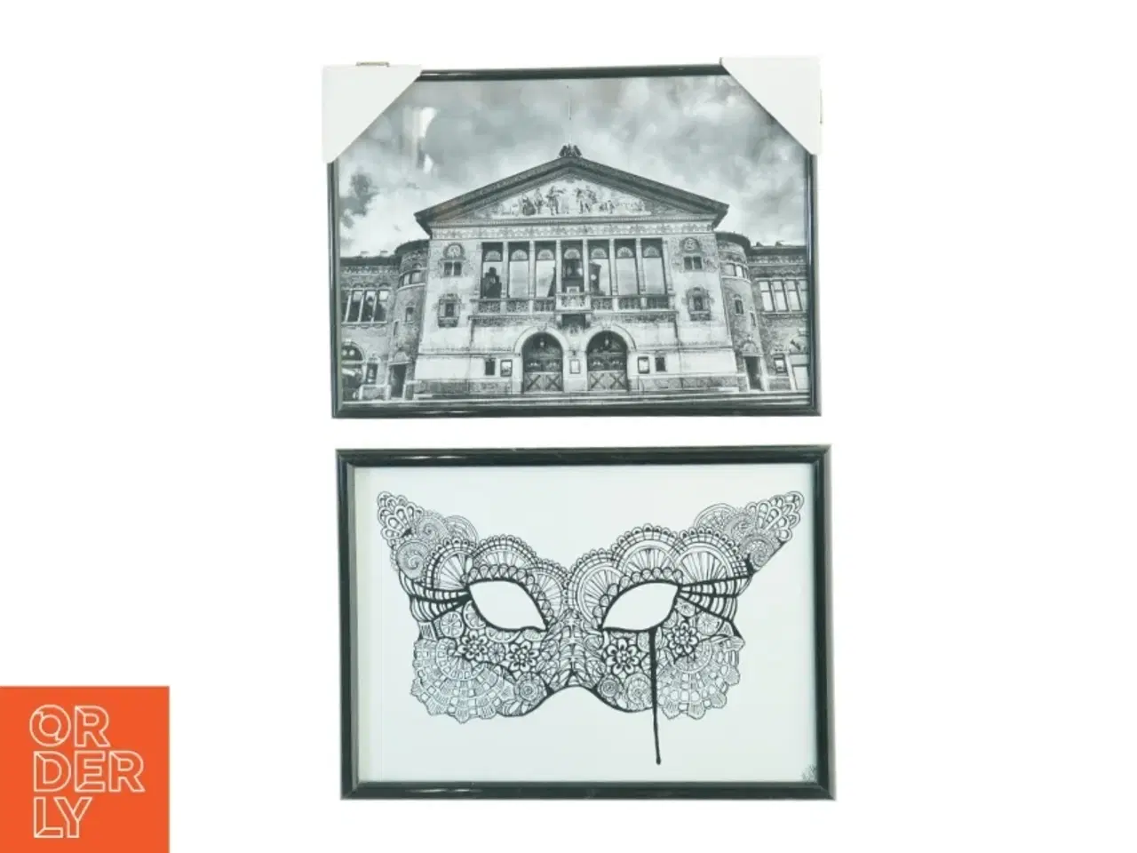 Billede 1 - Århus teater - Indrammede billeder (str. 30 x 22 cm)