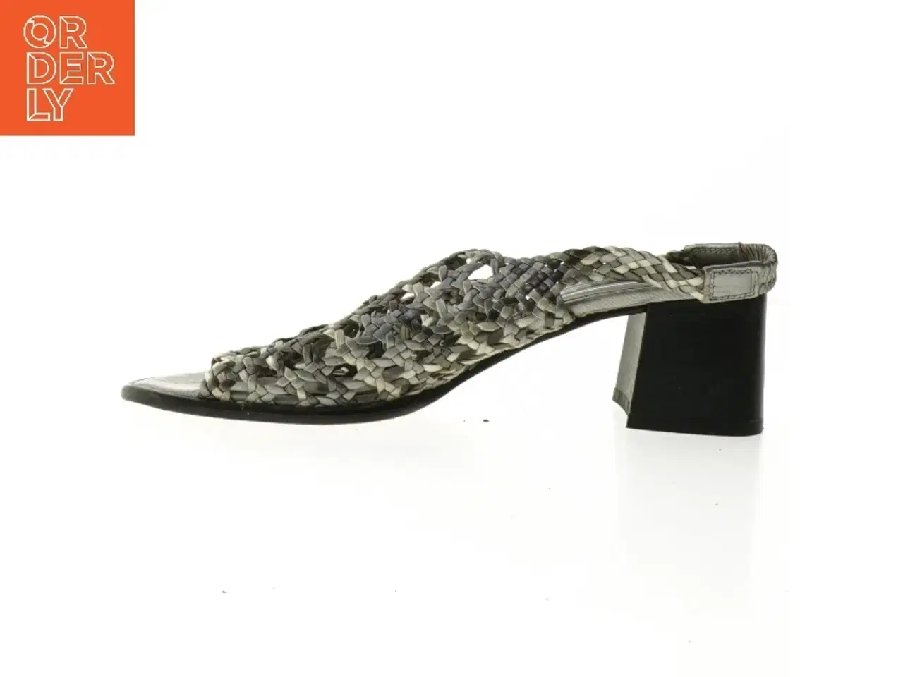 Billede 1 - Flettet damesandaler med blokhæl fra Free Lands (str. 38,5)