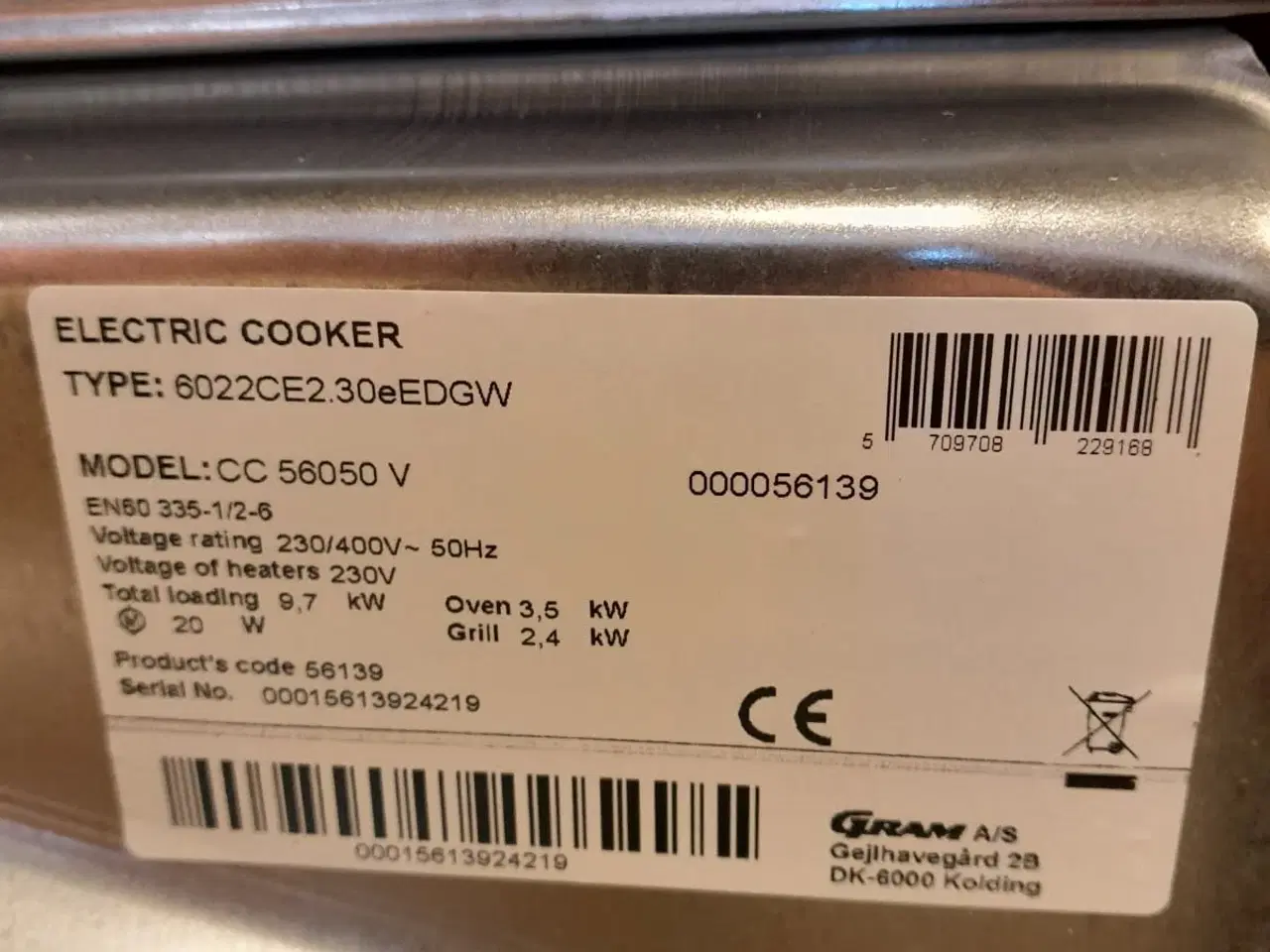 Billede 3 - Komfur med keramiske plader