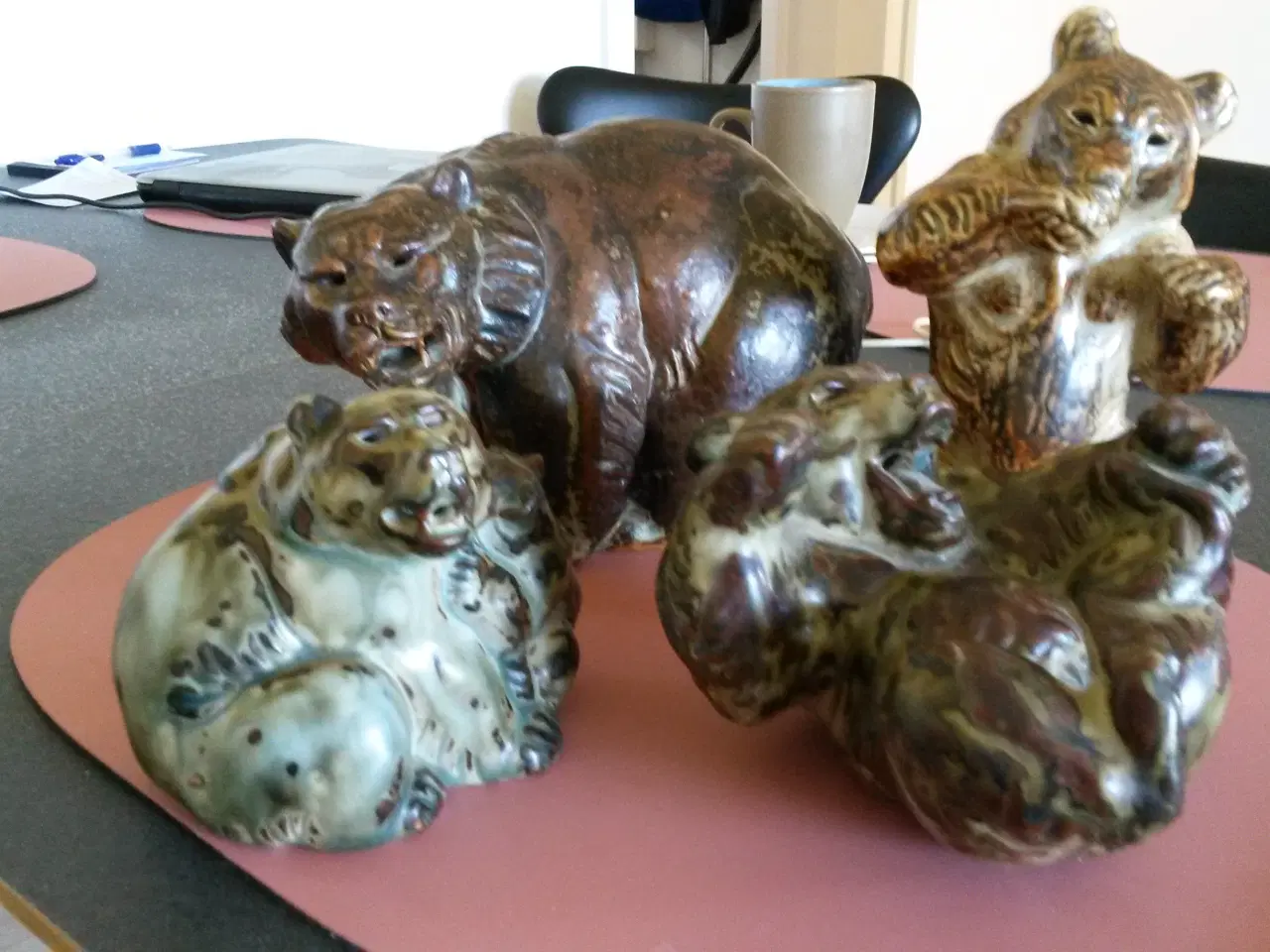 Billede 1 - 4 knud kyhn bjørne i stentøj alle 1 sort 