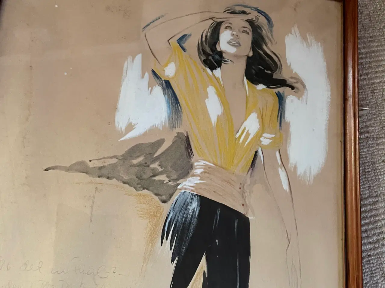 Billede 3 - Original Christel Marott tegning + blad