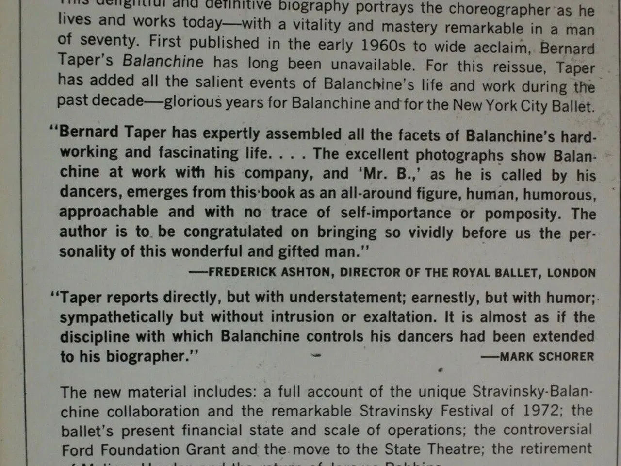 Billede 3 - balanchine - a biography, by bernard taper