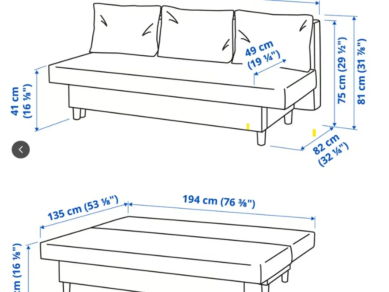 Billede 4 - Sovesofa med opbevaring