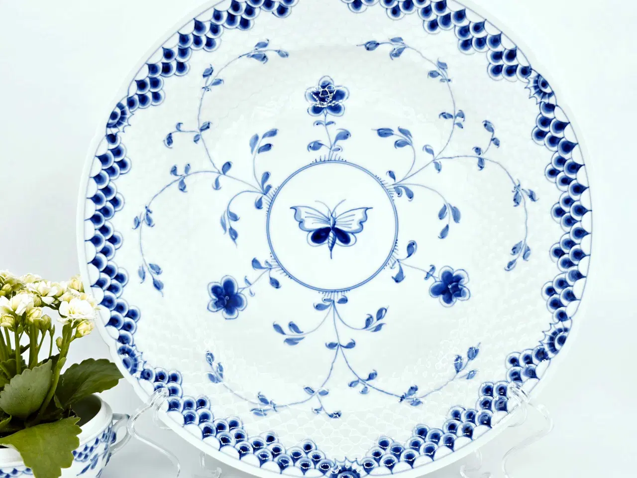 Billede 1 - Dickens Sommerfugl Stort Rundt Fad Porcelæn 