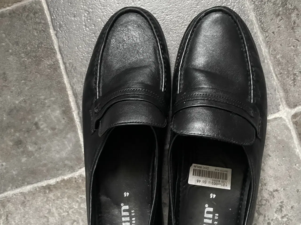 Billede 1 - Loafers sort skind