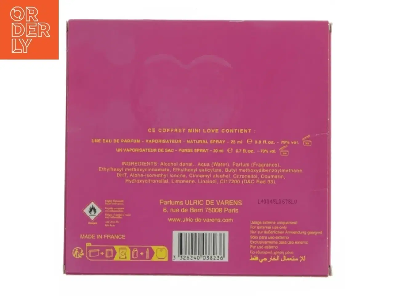 Billede 3 - Mini Love Eau de Parfum sæt fra Ulric de Varens (str. 25 ml. og 20 ml)