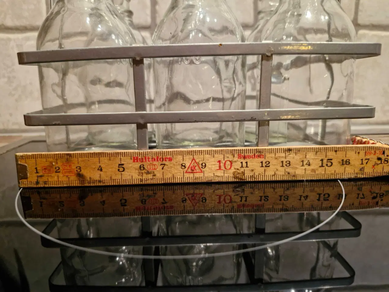 Billede 5 - Mini vaser i metalkurv 