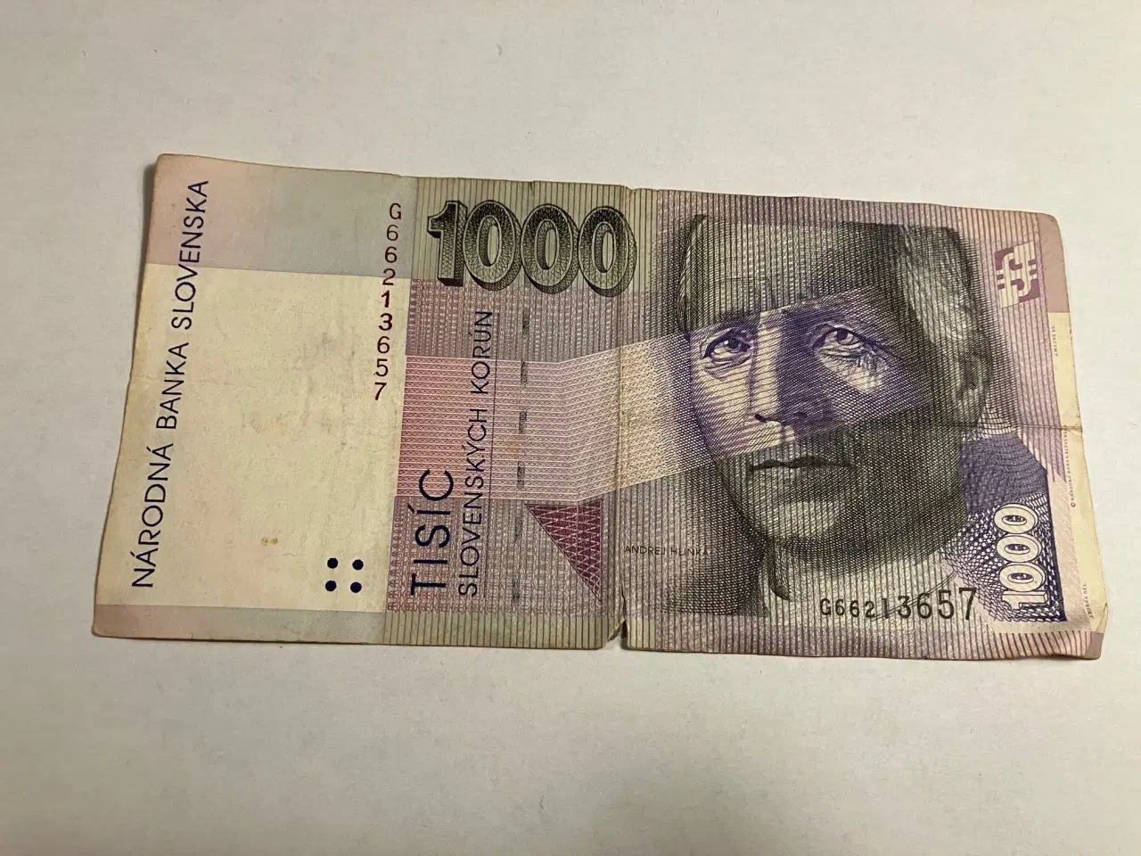 Billede 1 - 1000 Korun Slovakia - Dårlig stand