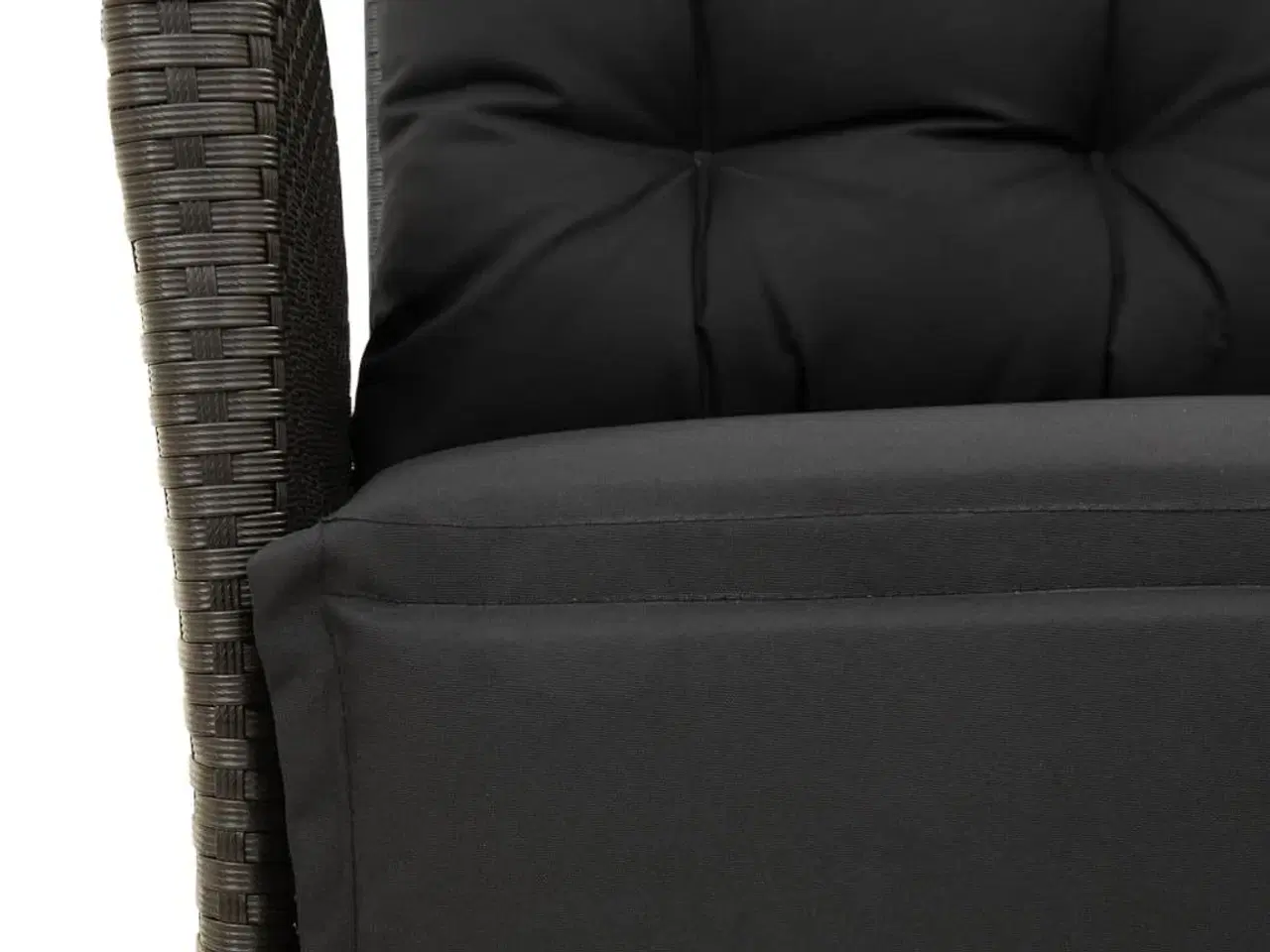 Billede 9 - Havestol med justerbart ryglæn og fodstøtte polyrattan sort