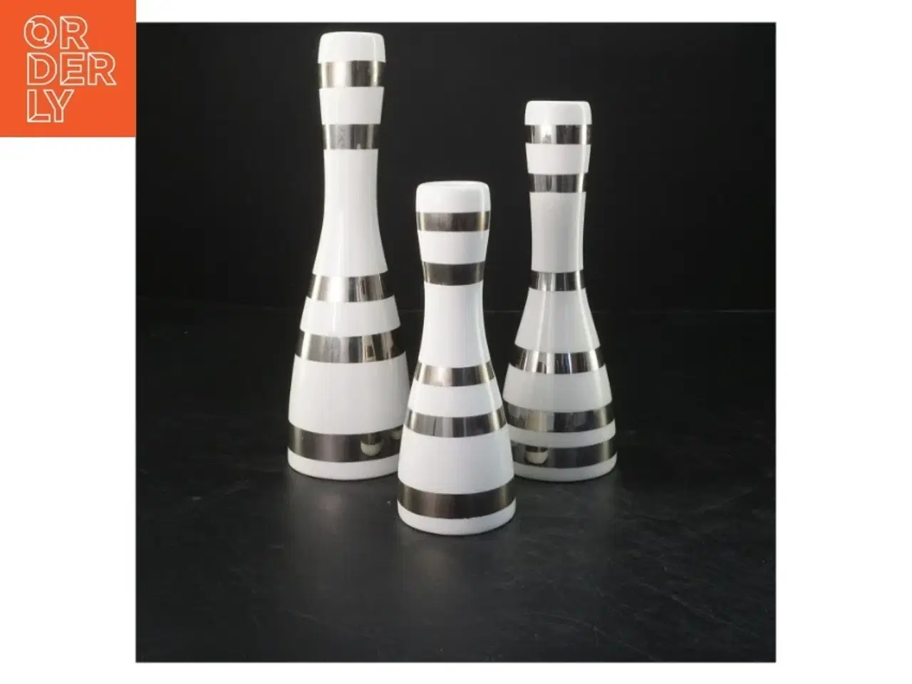 Billede 1 - Sæt af 3 keramik lysestager fra K&#228;hler (str. 24x7&20x6,5&16x5,5 cm)