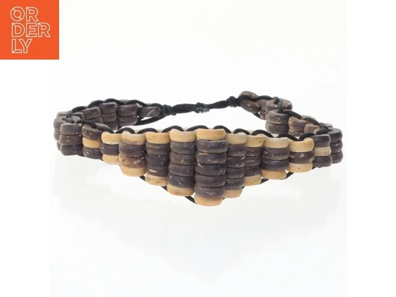 Billede 2 - Armbånd af trærondeller (str. 9 cm)