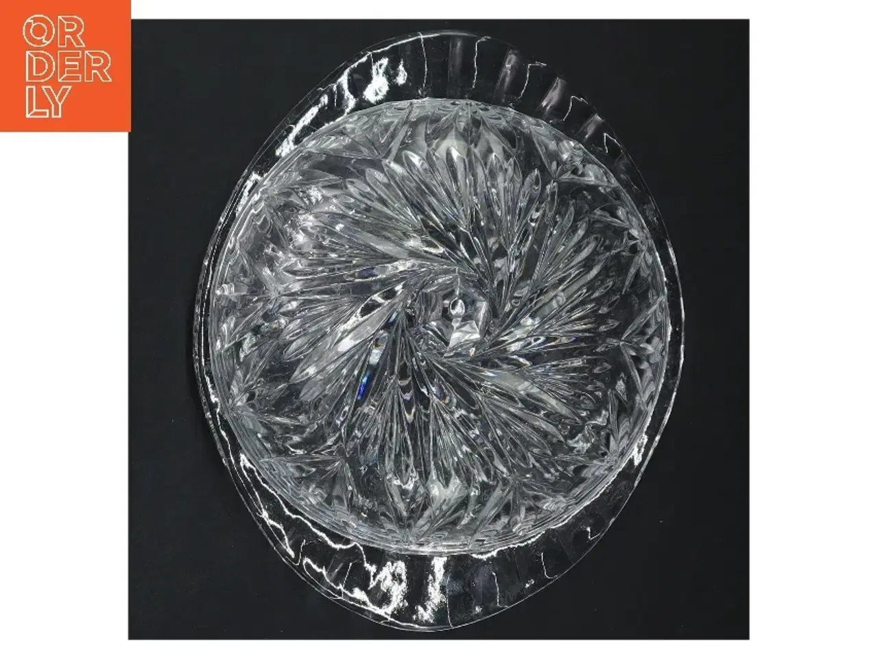 Billede 3 - Krystal glas smørfad med låg (str. 18,5x15x10 cm)