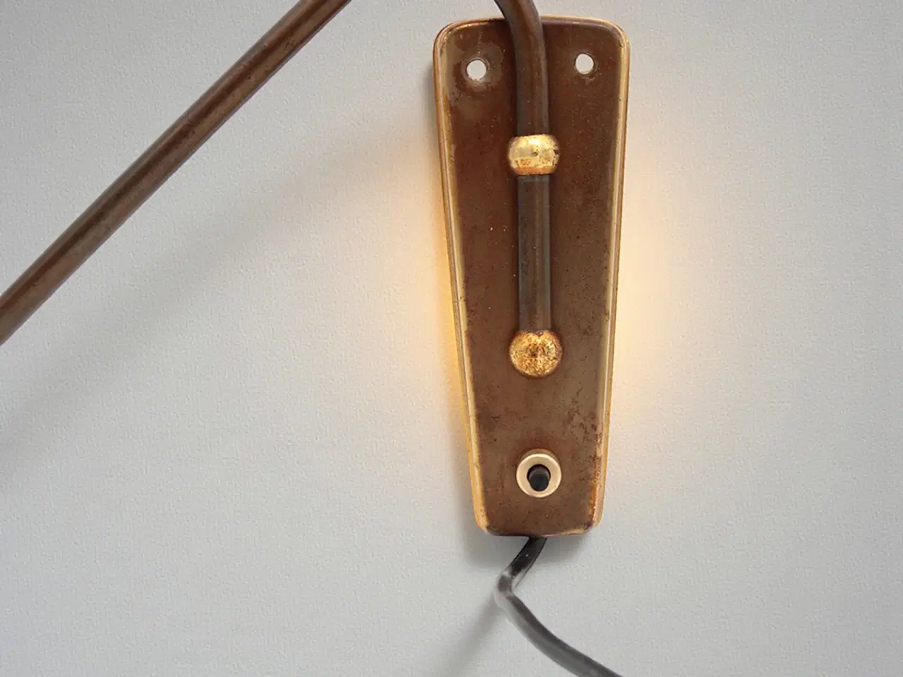 Billede 9 - Fleksibel dansk væglampe i messing 1955–60