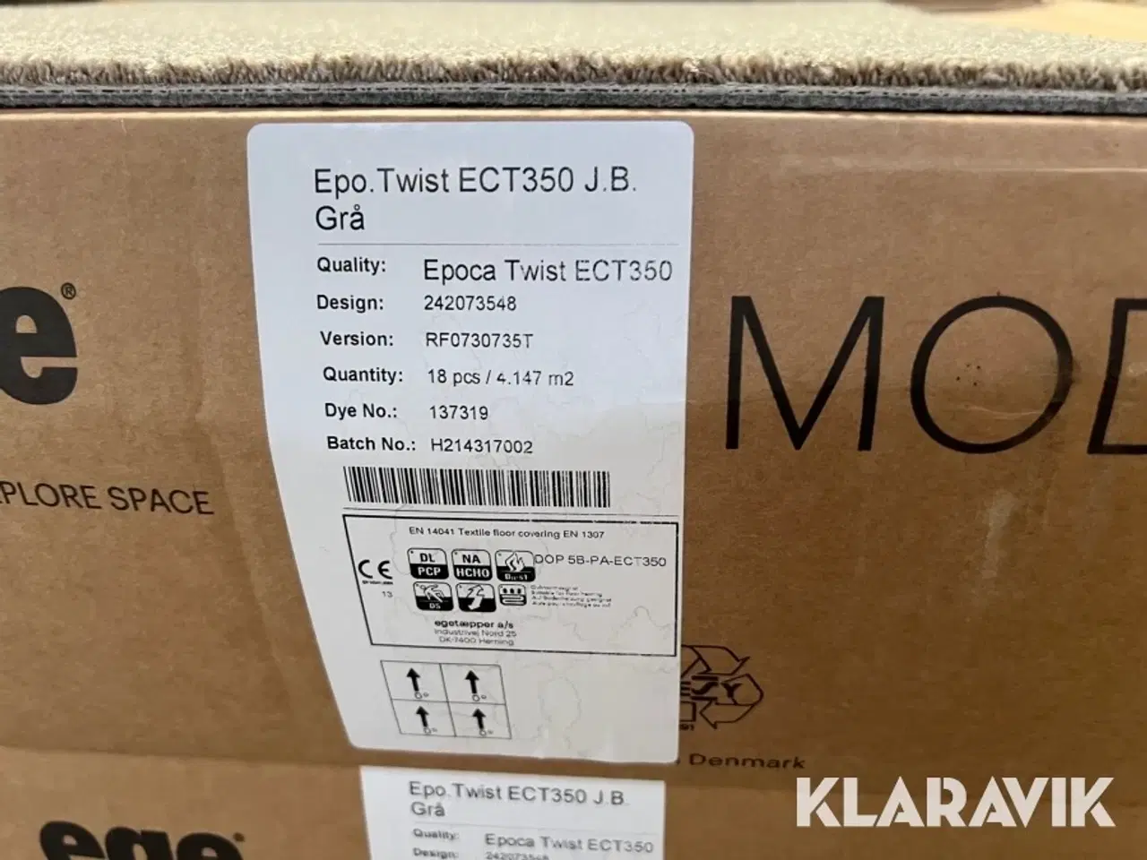 Billede 4 - Tæppefliser Ege 49,7 m2 Grå