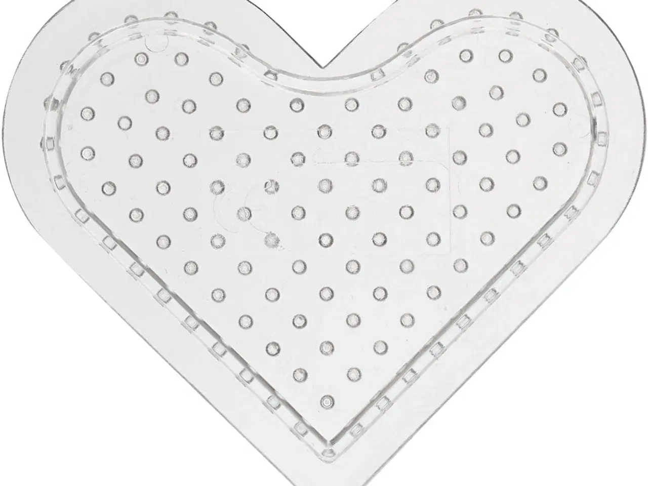 Billede 1 - Perleplade, lille hjerte, str. 7 cm, medium, 10stk./ 1 pk.