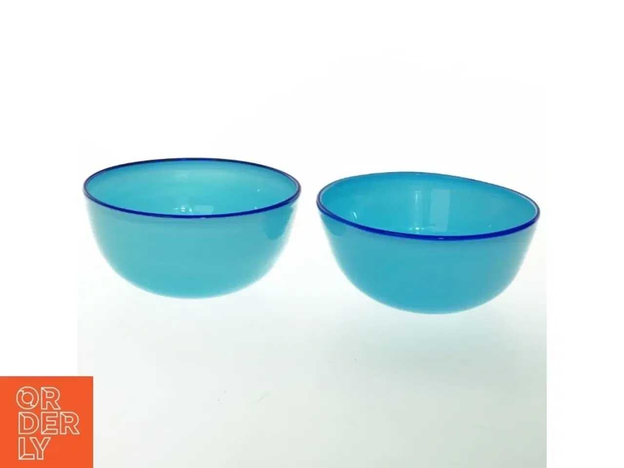 Billede 1 - Blå skål (str. Ø. 13 cm. 2 stykker)