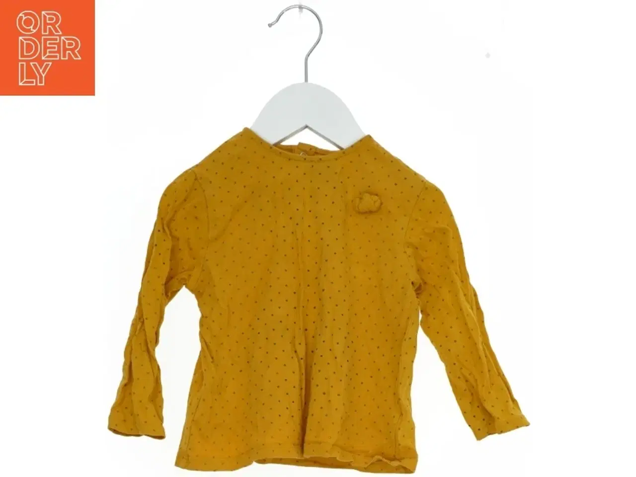 Billede 1 - Langærmet gul bluse med prikker til børn fra Kiabi (str. 92)